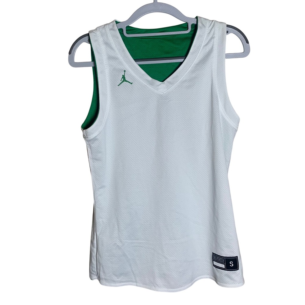 Jordan Basketball Jersey Women Size S‎ Green White Excellent Reversible